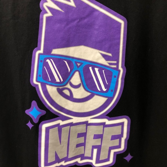 Neff pop star party guy shirt black purple large black shirt neff shirt - Picture 3 of 4